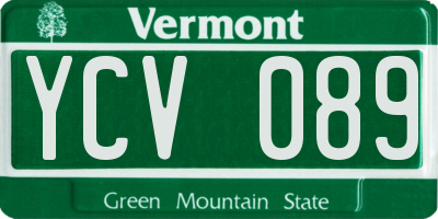 VT license plate YCV089