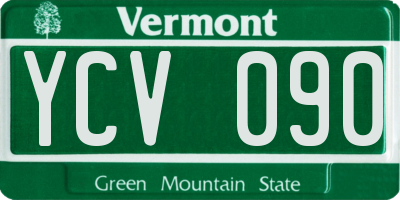 VT license plate YCV090