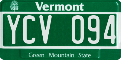 VT license plate YCV094
