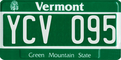 VT license plate YCV095