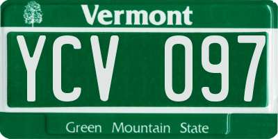 VT license plate YCV097