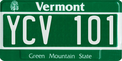VT license plate YCV101