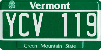 VT license plate YCV119