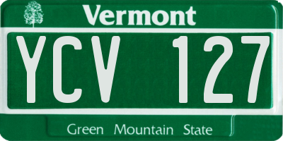 VT license plate YCV127