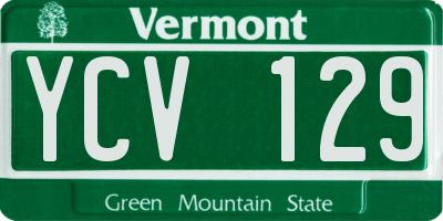VT license plate YCV129
