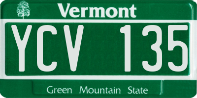 VT license plate YCV135
