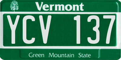 VT license plate YCV137