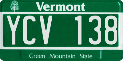 VT license plate YCV138