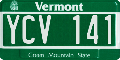VT license plate YCV141