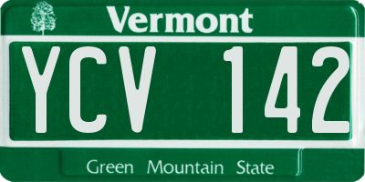 VT license plate YCV142