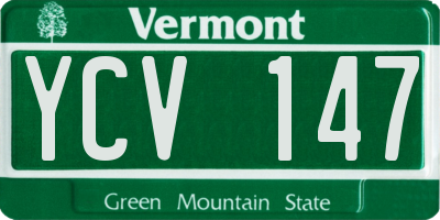 VT license plate YCV147