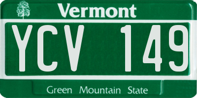 VT license plate YCV149