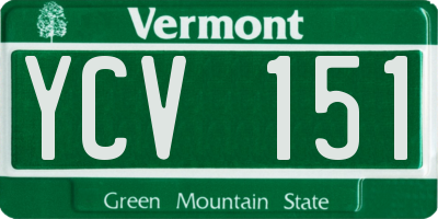 VT license plate YCV151