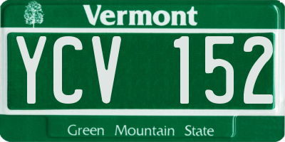 VT license plate YCV152