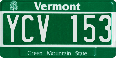 VT license plate YCV153