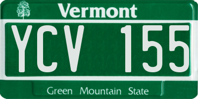 VT license plate YCV155