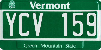 VT license plate YCV159