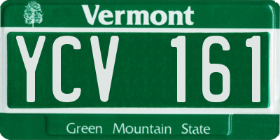 VT license plate YCV161