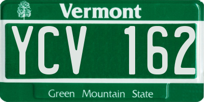 VT license plate YCV162