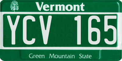 VT license plate YCV165