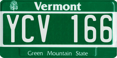 VT license plate YCV166