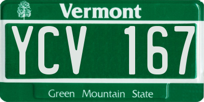 VT license plate YCV167