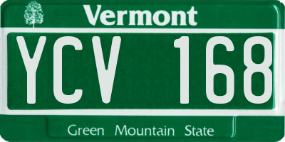 VT license plate YCV168