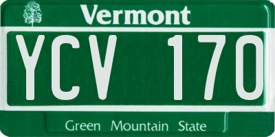VT license plate YCV170