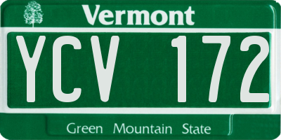 VT license plate YCV172