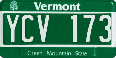 VT license plate YCV173