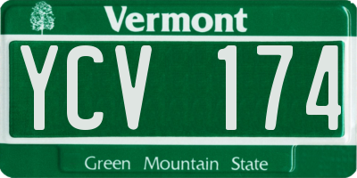 VT license plate YCV174
