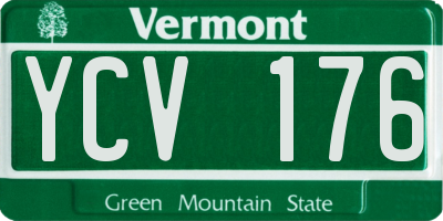 VT license plate YCV176