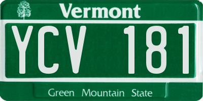 VT license plate YCV181