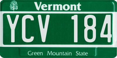 VT license plate YCV184