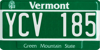 VT license plate YCV185
