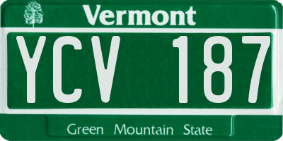 VT license plate YCV187