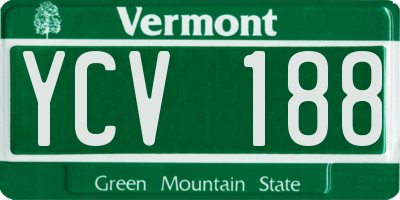 VT license plate YCV188