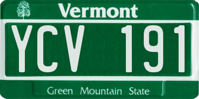 VT license plate YCV191