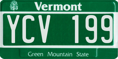 VT license plate YCV199