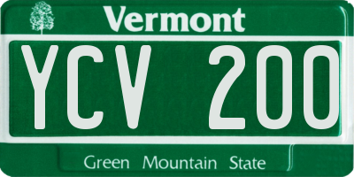 VT license plate YCV200