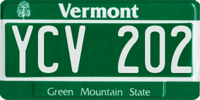 VT license plate YCV202