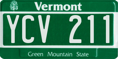 VT license plate YCV211