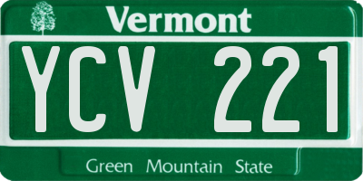 VT license plate YCV221
