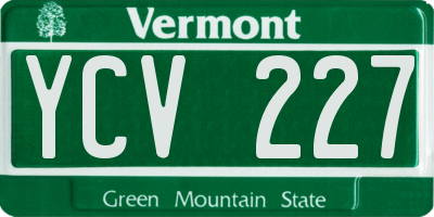 VT license plate YCV227