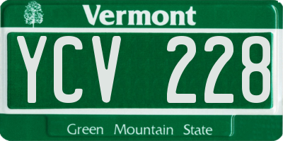 VT license plate YCV228