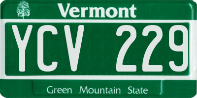 VT license plate YCV229