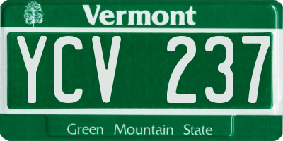 VT license plate YCV237