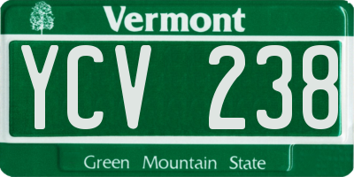 VT license plate YCV238