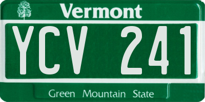 VT license plate YCV241
