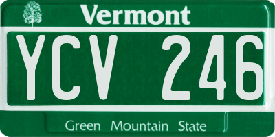 VT license plate YCV246